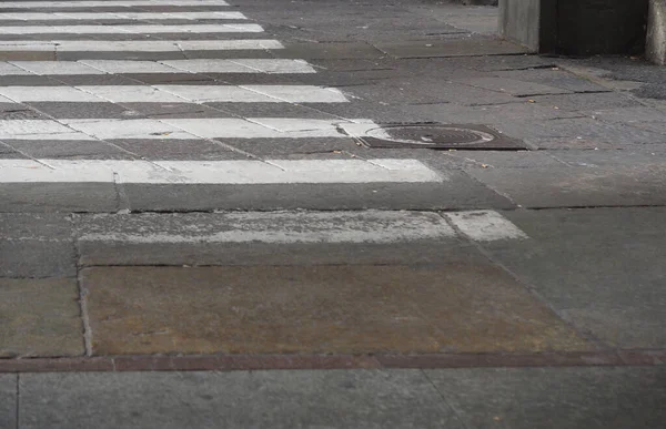 ゼブラ横断歩道の標識 — ストック写真