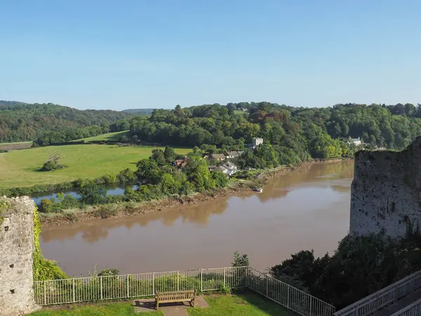 De rivier de Wye in Chepstow — Stockfoto