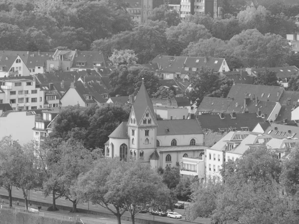 Altstadt Ciudad Vieja Koeln Alemania Blanco Negro — Foto de Stock