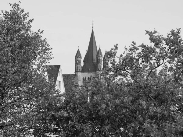 Altstadt Köln Deutschland Schwarz Weiß — Stockfoto