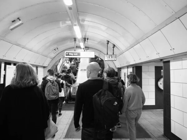 London Ngiltere Crca September 2019 Siyah Beyaz Oxford Circus Metro — Stok fotoğraf