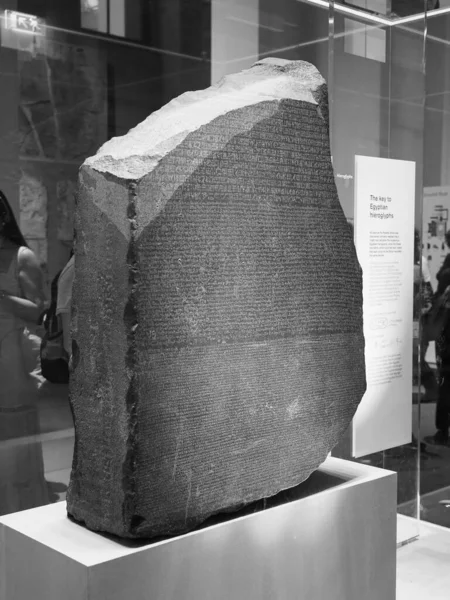 London Circa September 2019 Rosetta Stone Stele British Museum Text — Stock Photo, Image