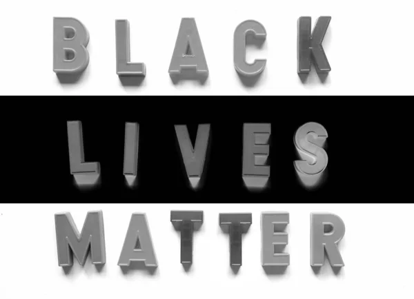 Black Lives Matter Blm Poster Mit Magnetischen Buchstaben — Stockfoto