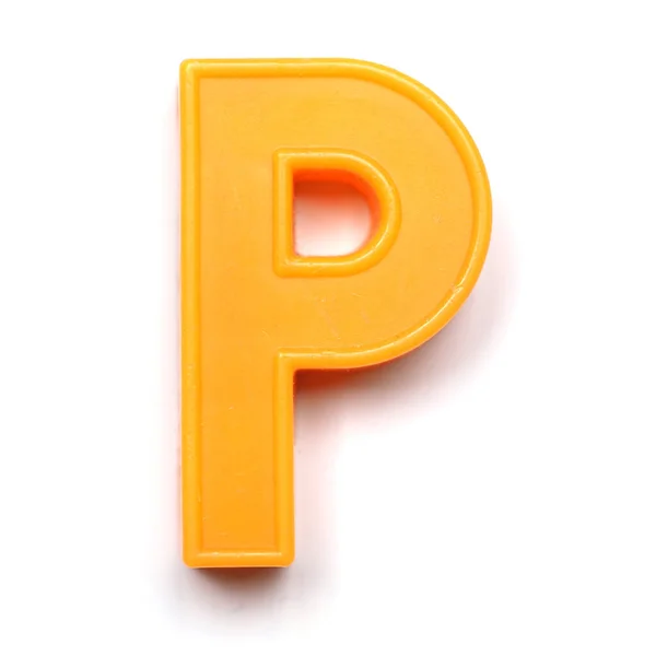 英国のアルファベットの磁気大文字P — ストック写真