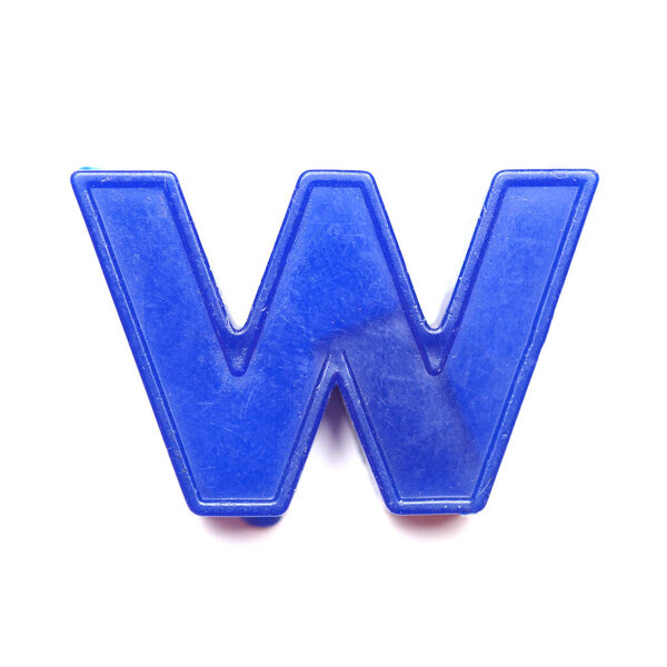 Магнитная строчная буква W британского алфавита
