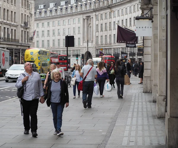 Londres Reino Unido Circa Septiembre 2019 Gente Regent Street — Foto de Stock