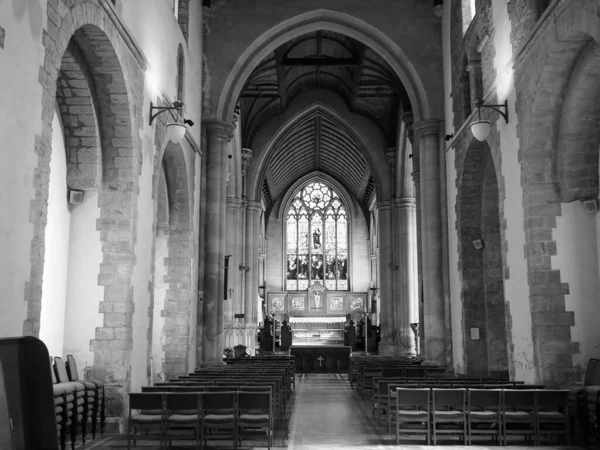 Chepstow Circa 9月2019 黒と白の聖マリア教区と主教会 — ストック写真