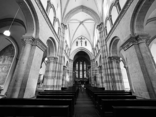 Koeln Deutschland Circa August 2019 Romanische Basilika Andreas Schwarz Weiß — Stockfoto