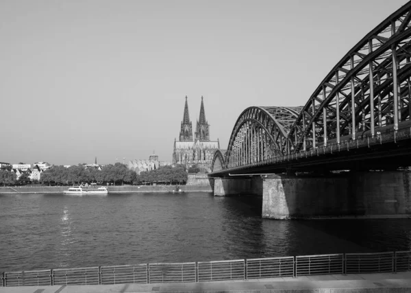 Köln Circa August 2019 Kölner Dom Sankt Petrus Und Hohenzollernbrücke — Stockfoto