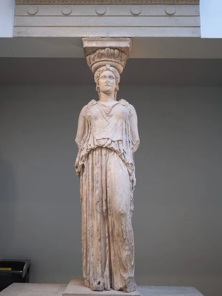 London Storbritannien Circa September 2019 Caryatid Från Erechtheum Aten Akropolis — Stockfoto