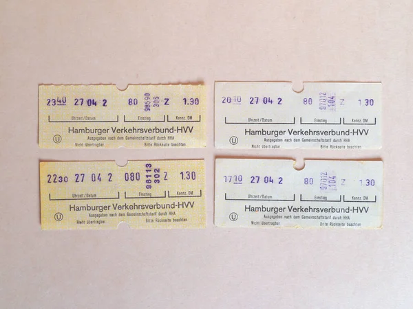 Hamburg Germany Circa June 2020 Vintage Hamburg Public Transport Ticket — 图库照片