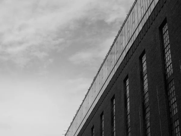 Battersea Elektrárna Londýně Spojené Království Černé Bílé — Stock fotografie