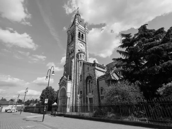 Kostel Santa Rita Cascia Turíně Itálie Černobílém — Stock fotografie