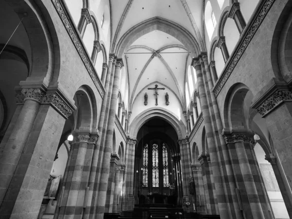 Koeln Tyskland Circa August 2019 Sankt Andreas Romanska Basilika Svartvitt — Stockfoto