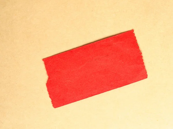 Boş Kırmızı Kağıt Etiket Veya Bilet Kopyalama Alanı Ile — Stok fotoğraf