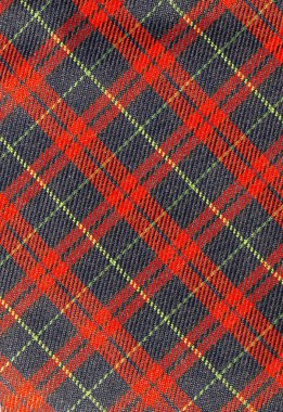 Tartan kumaş örneği beyaz arkaplanda izole edildi