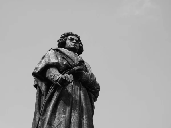 Beethoven Denkmal Enthüllt 1845 Bronzestatue Bonn Deutschland Schwarz Weiß — Stockfoto