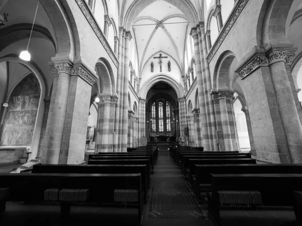 Koeln Tyskland Circa August 2019 Sankt Andreas Romanska Basilika Svartvitt — Stockfoto