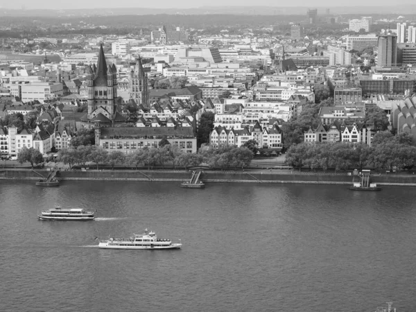 Koeln Germany Circa August 2019 Air View City Black White — 图库照片