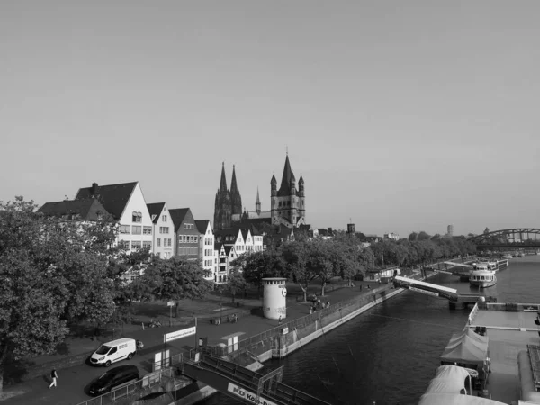 Koeln Duitsland Circa August 2019 Altstadt Oude Stad Zwart Wit — Stockfoto