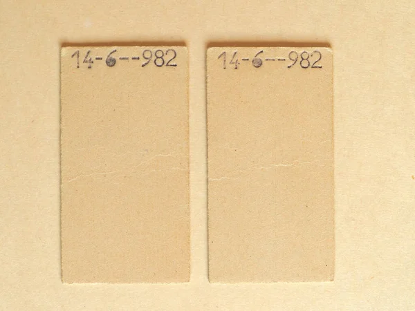 Vintage Papper Tågbiljett Från 1982 — Stockfoto