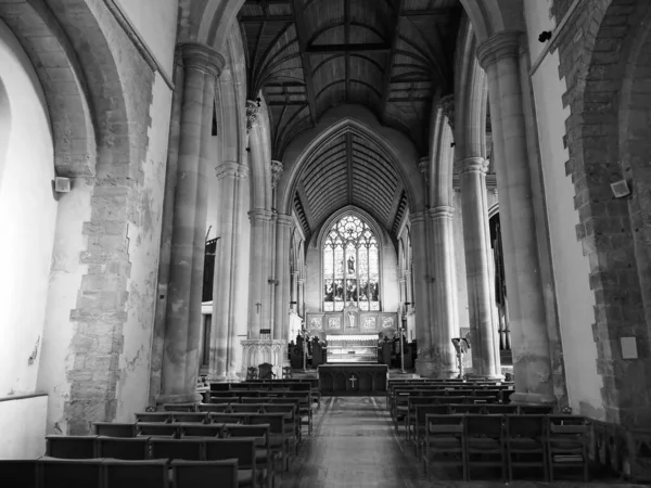 Chepstow Circa September 2019 Pfarr Und Prioratskirche Mary Schwarz Weiß — Stockfoto