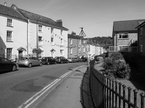 Chepstow Circa September 2019 View City Chepstow Black White — стокове фото