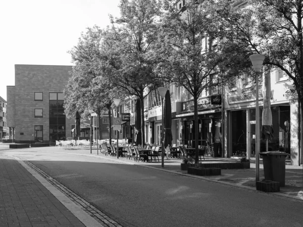 Dueren Tyskland Circa August 2019 Alfresco Barer Centrum Svartvitt — Stockfoto