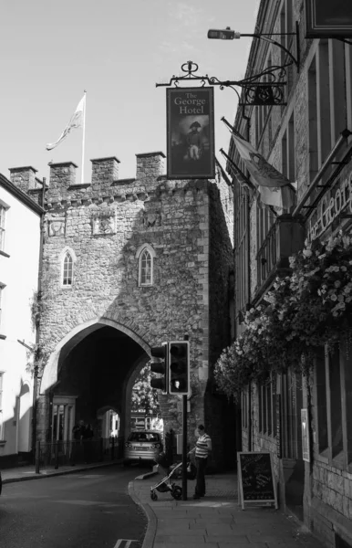 Chepstow Circa September 2019 Chepstow Town Gate Town Wall Black — 스톡 사진