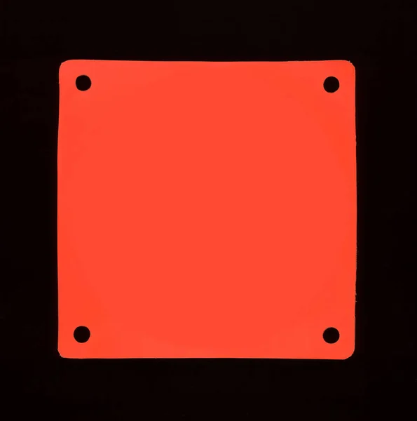 Пустой Оранжевый Знак Тег Копировальным Пространством — стоковое фото