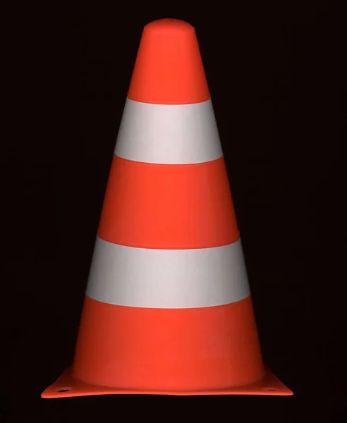 白色及橙色交通锥标志道路工程 — 图库照片