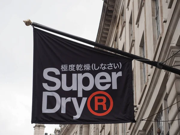 London Storbritannien Circa September 2019 Superdry Sign — Stockfoto