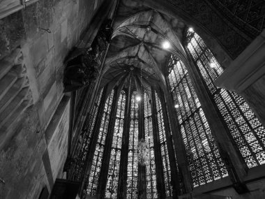 AACHEN, ALMANY - CIRCA AĞUSTOS 2019: Aachener Dom Katedrali 'ndeki Şarlman Palatine Şapeli