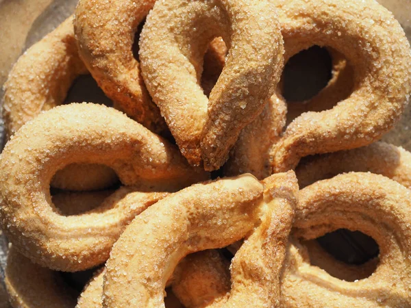 Biscuits Aux Torcettis Traditionnels Alias Torcet Piémont Italie — Photo