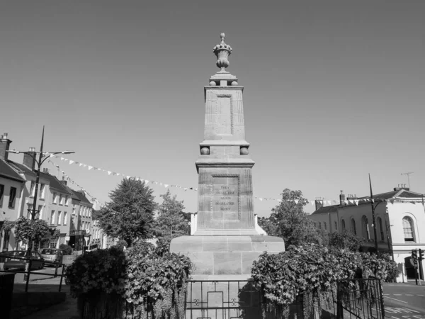 Chepstow Circa 2019年9月 Chepstow War Memorial Black White — ストック写真