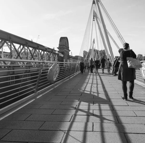 Londýn Velká Británie Circa Září 2019 Jubilejní Most Přes Řeku — Stock fotografie