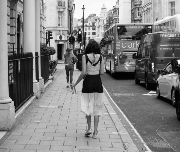 London Circa Σεπτεμβριοσ 2019 Regent Street Ασπρόμαυρο — Φωτογραφία Αρχείου