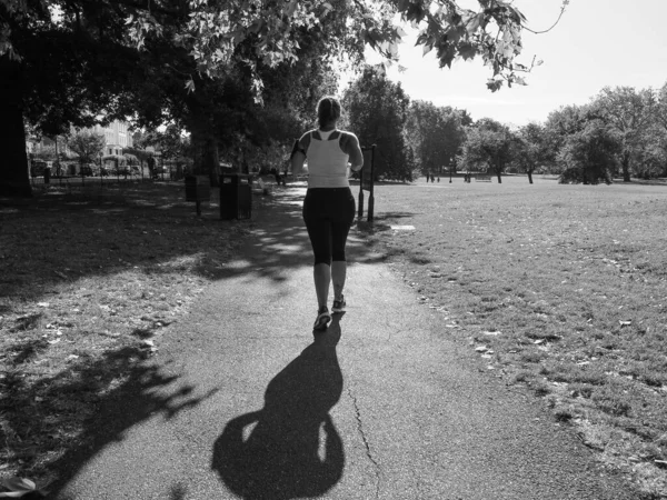 Londen Circa September 2019 Vrouw Joggen Primrose Hill Ten Noorden — Stockfoto