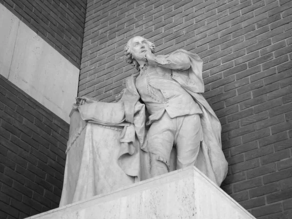 London Circa Wrzesień 2019 Rzeźba Williama Szekspira Louisa Roubiliaca Bibliotece — Zdjęcie stockowe
