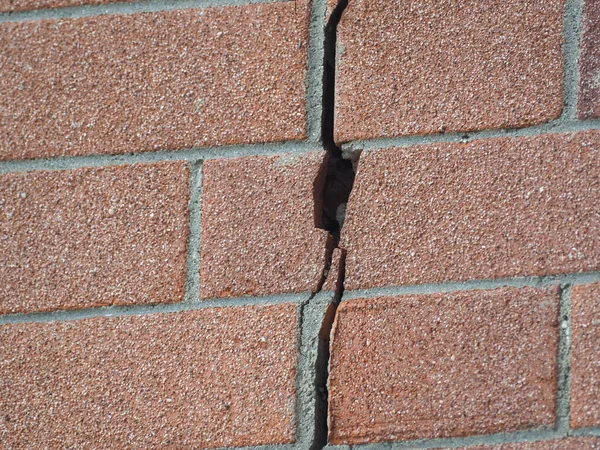 Crack New Home Wall Caused Settling — Stock Photo, Image