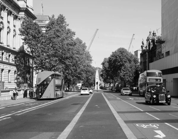 London Circa Σεπτεμβριοσ 2019 Οδός Του Κοινοβουλίου Στο Westminster Ασπρόμαυρη — Φωτογραφία Αρχείου