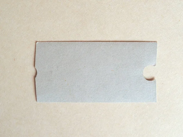 Etiqueta Papel Blanco Ticket Con Espacio Copia — Foto de Stock