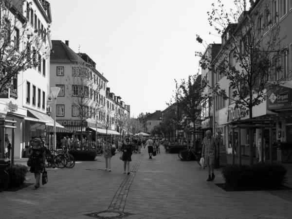 Düren Circa August 2019 Blick Auf Die Innenstadt Schwarz Weiß — Stockfoto