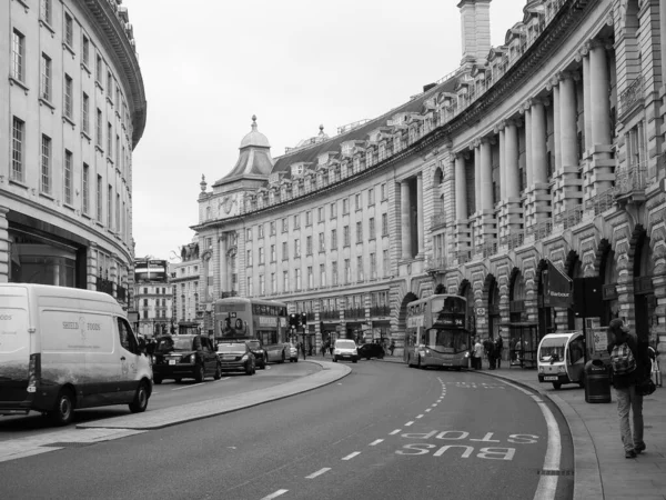London Circa September 2019 Bulan Sabit Regent Street Hitam Dan — Stok Foto