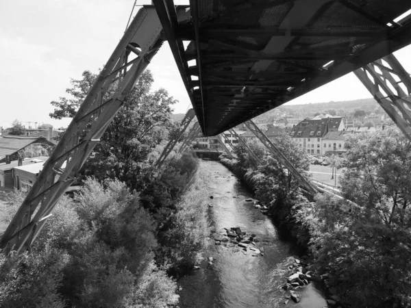 Wuppertal Alemanha Circa Agosto 2019 Wuppertaler Schwebebahn Que Significa Wuppertal — Fotografia de Stock