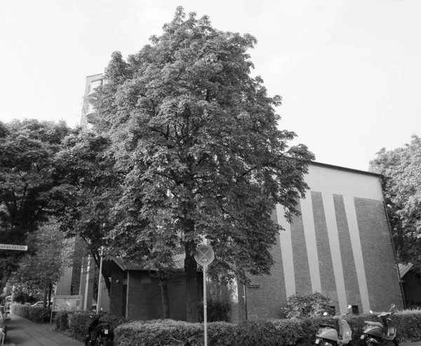 Koeln Germania Circa Agosto 2019 Chiesa Sankt Pankratius Bianco Nero — Foto Stock