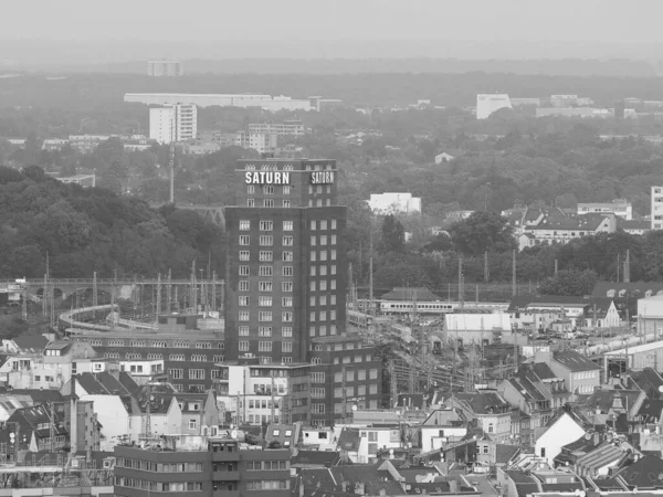 Koeln Németország Circa August 2019 Hansahochhaus Felhőkarcoló Fekete Fehérben — Stock Fotó