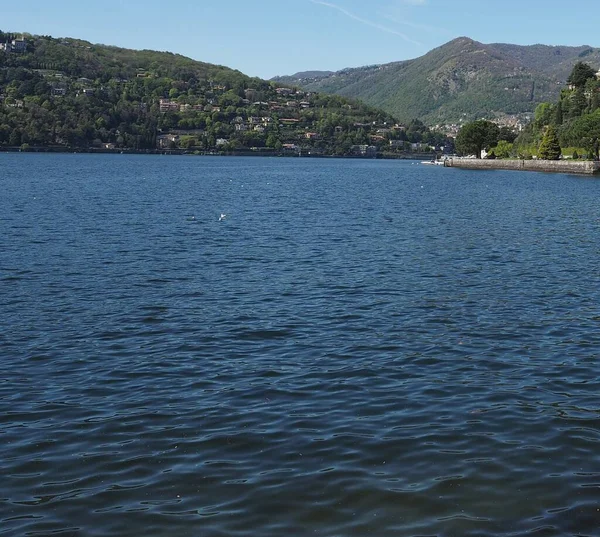 Άποψη Του Lago Como Λίμνη Κόμο — Φωτογραφία Αρχείου