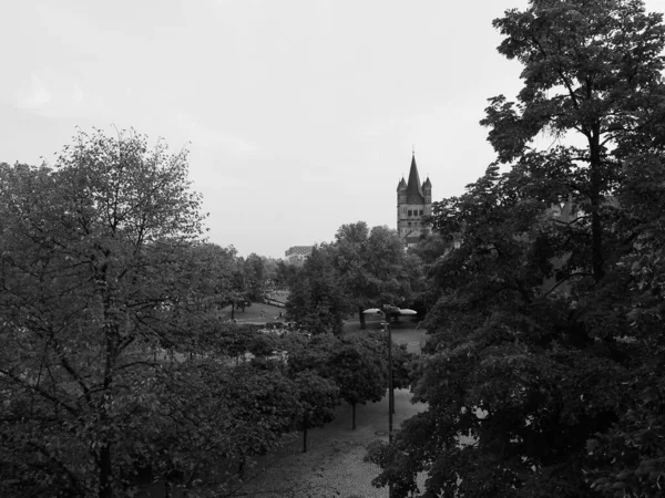 Koeln Germany Circa August 2019 Altstadt 意为旧城 的黑白版本 — 图库照片