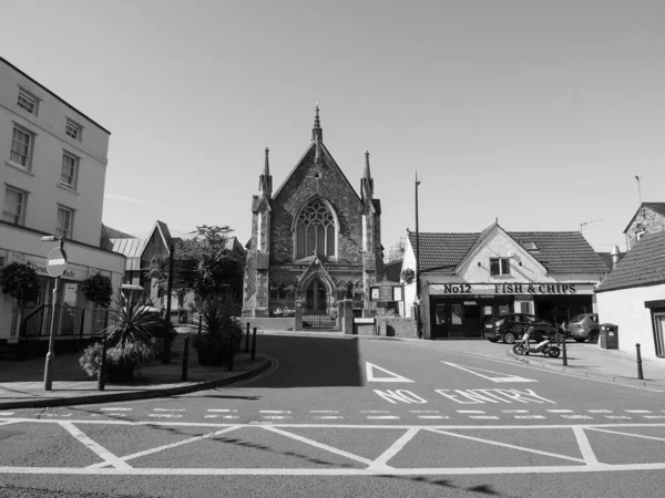 Chepstow Storbritannien Circa September 2019 Chepstow Methodist Church Svartvitt — Stockfoto